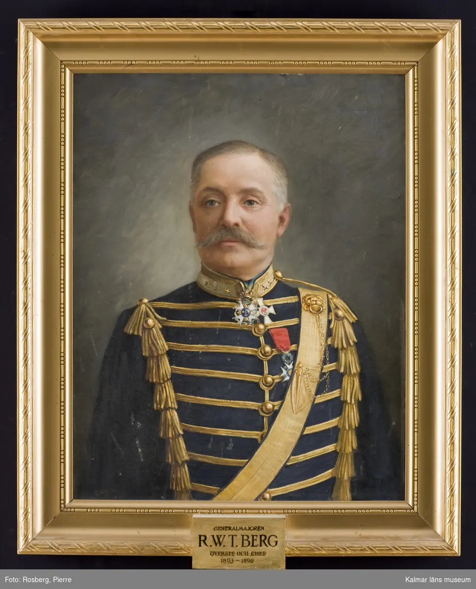 Porträtt av generalmajor Richard Wilhelm Timoleon Berg (1843-1924) överste och chef 1893-1896.