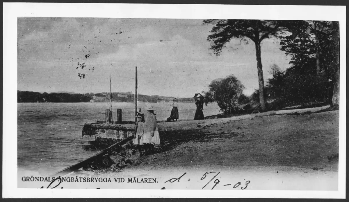 Gröndals ångbåtsbryggs 1903
Kortet från Siv Swall
