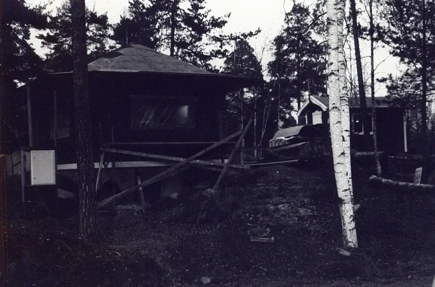 Trångsunds Folkets park under uppbyggnad 1994. 
