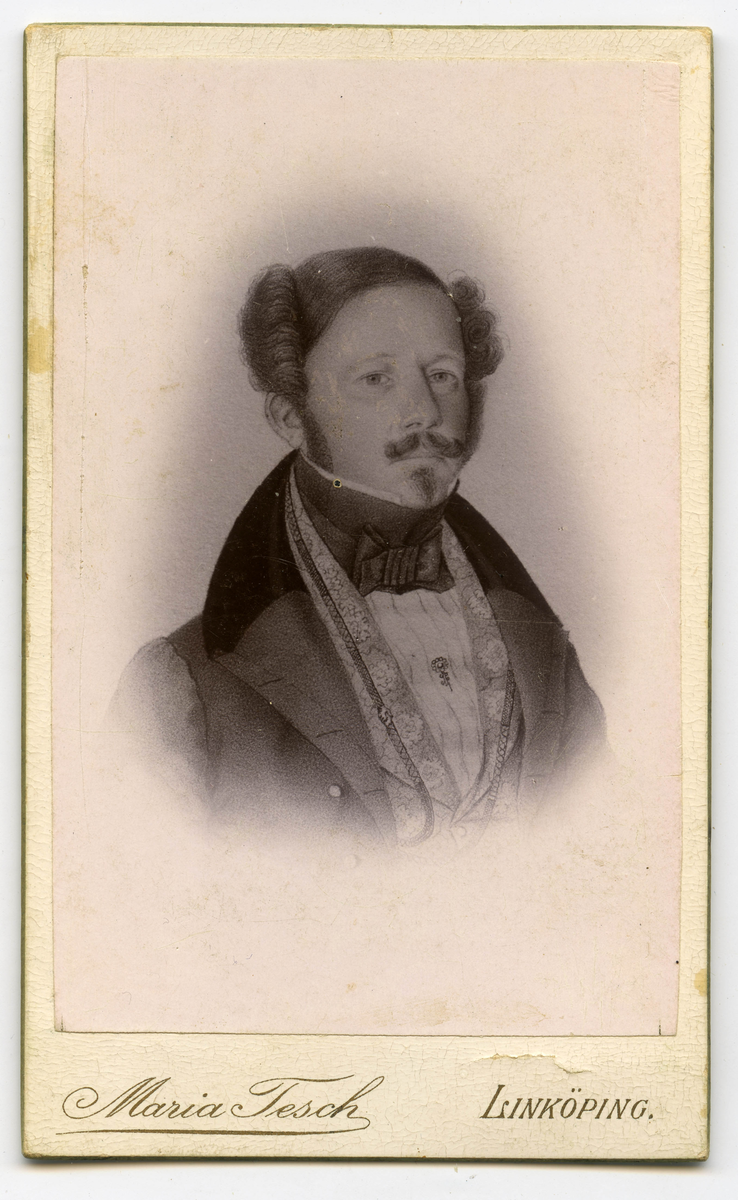 Porträtt på Friherre Carl Magnus Napoleon Palmqvist. Född 10 januari år 1804 på Stenby död 17 juni 1882 i Linköping.