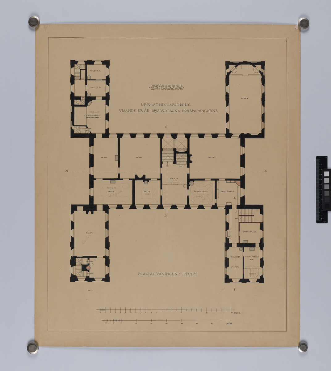 ERIKSBERGS SLOTT (Ericsbergs slott)
Plan av våningen 1