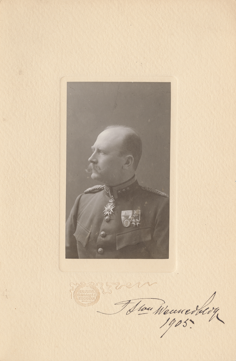 Porträtt av Sune Wennerberg, överste vid artilleriet.