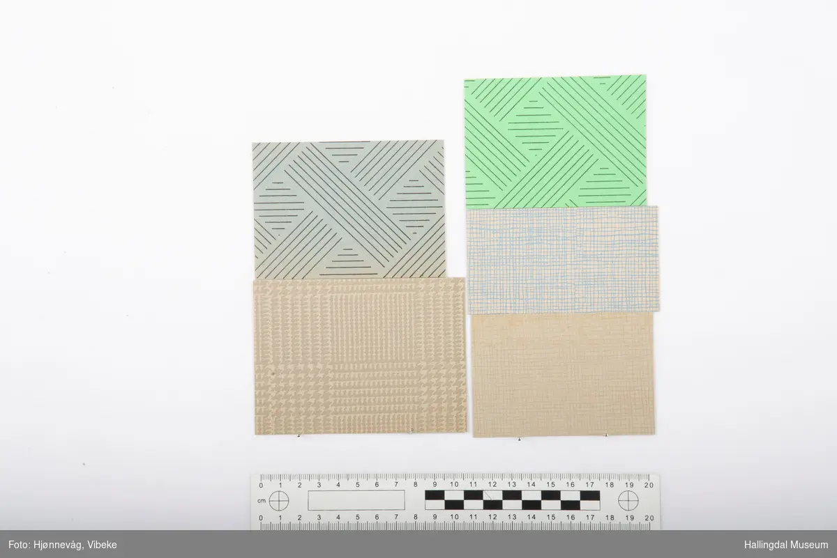 Papprøver med mønster, papp til pappesker.