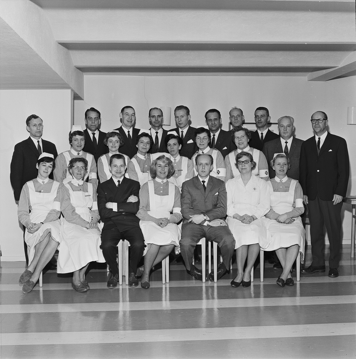 Gruppfoto på utbildningscentralen, Uppsala 1965