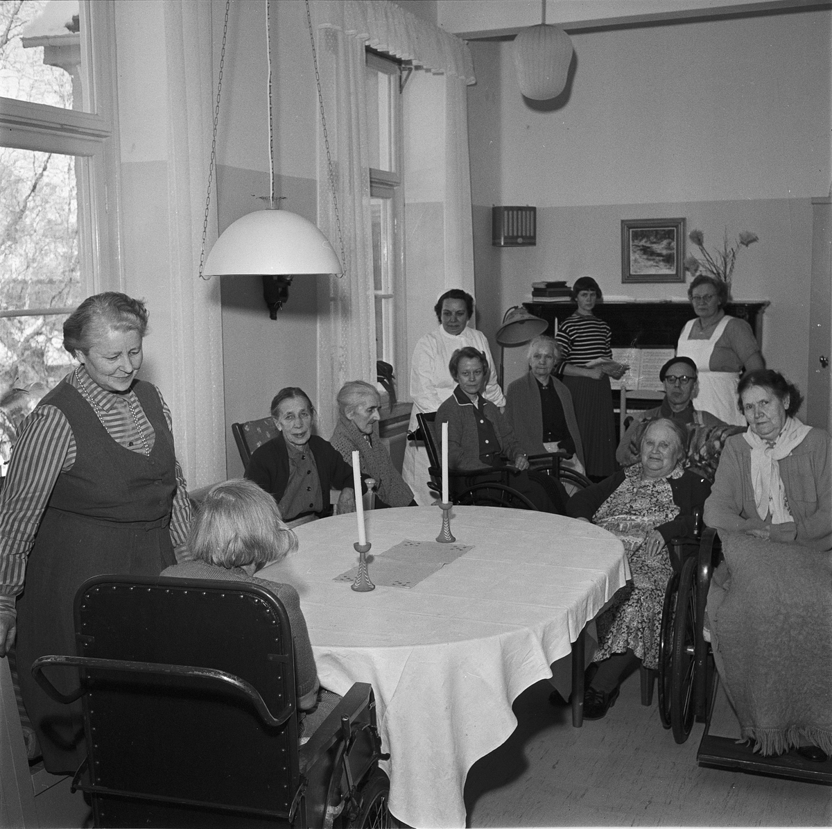 Terapiverksamhet på Epidemisjukhuset med Johanne Grieg-Cederblad, Uppsala 1956