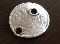 Conrad Langaards 75-års jubileumsdollar..Den ble satt opp so