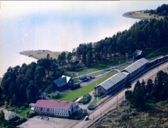 Hamar, flyfoto, Martodden, Strandvegen 132, Norsk Jernbanemuseum, lokomotivstall,