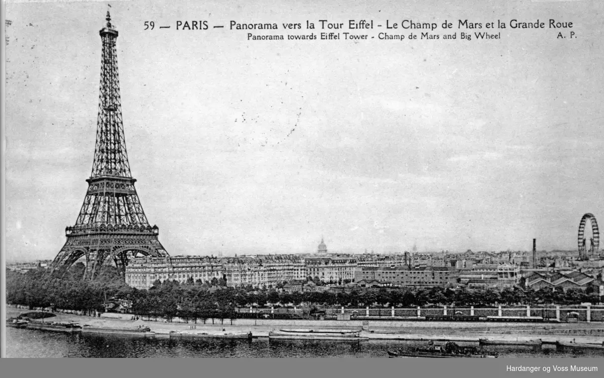 Paris, utsikt mot Eiffeltårnet