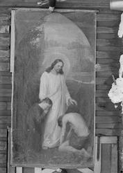 Einar Øfstis maleri på altertavle i Sakshaug kirke