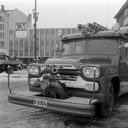 Chevrolet brannbil fotografert hos bilforhandleren A/S Anco
