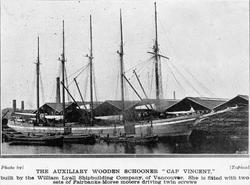 Motor-seilskonnert Cap Vincent ved kai.