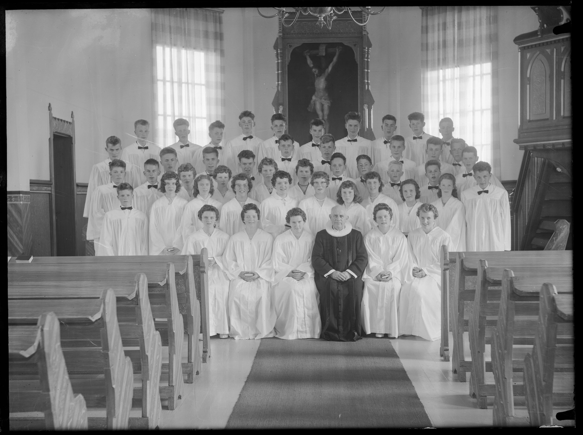 Konfirmanter i Ålen kirke 1959