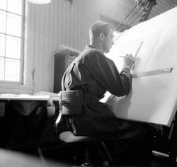 HAMAR JERNSTØPERI OG MEK. VERKSTED, HAM-JERN, PORTRETT ROLF 