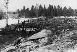 Grunnarbeid på tomta til Geithus Bruk på Modum i Buskerud.  