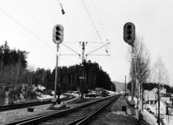 Hovedsignaler levert fra Rodeløkken, på Hokksund stasjon