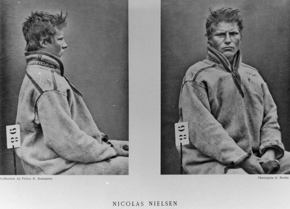 Antakelig Nicolas Nielsen eller Nils Nikolai Nilsen. Fra Roland Bonaparte sin samling med sameportretter som nr. 98.
