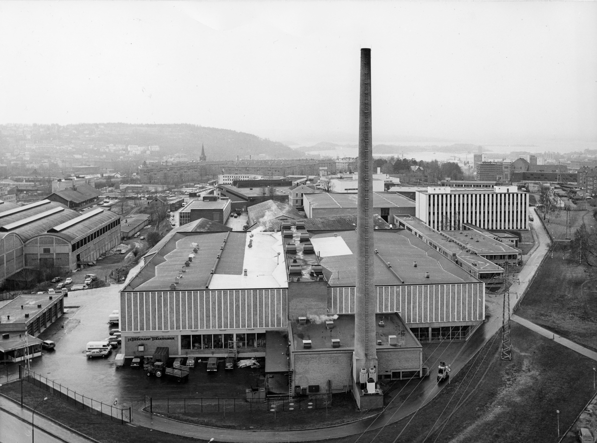 Eksteriørbilde av J. L. Tiedemanns Tobaksfabrik på Hovin.