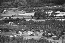 Nes i Hallingdal, august 1968. Bildet er tatt fra Nes østsid