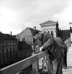Oslo, 03.11.1961. Telegrafbygget. Arbeider og bygninger.