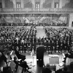 Rådhusplassen 1, Oslo, 03.12.1962. Rådhuset. Borgerlig konfi