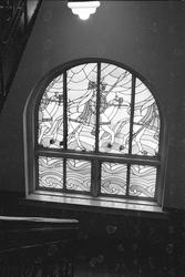 Oslo, april 1969, Valkyrien Restaurant, glassmaleri.