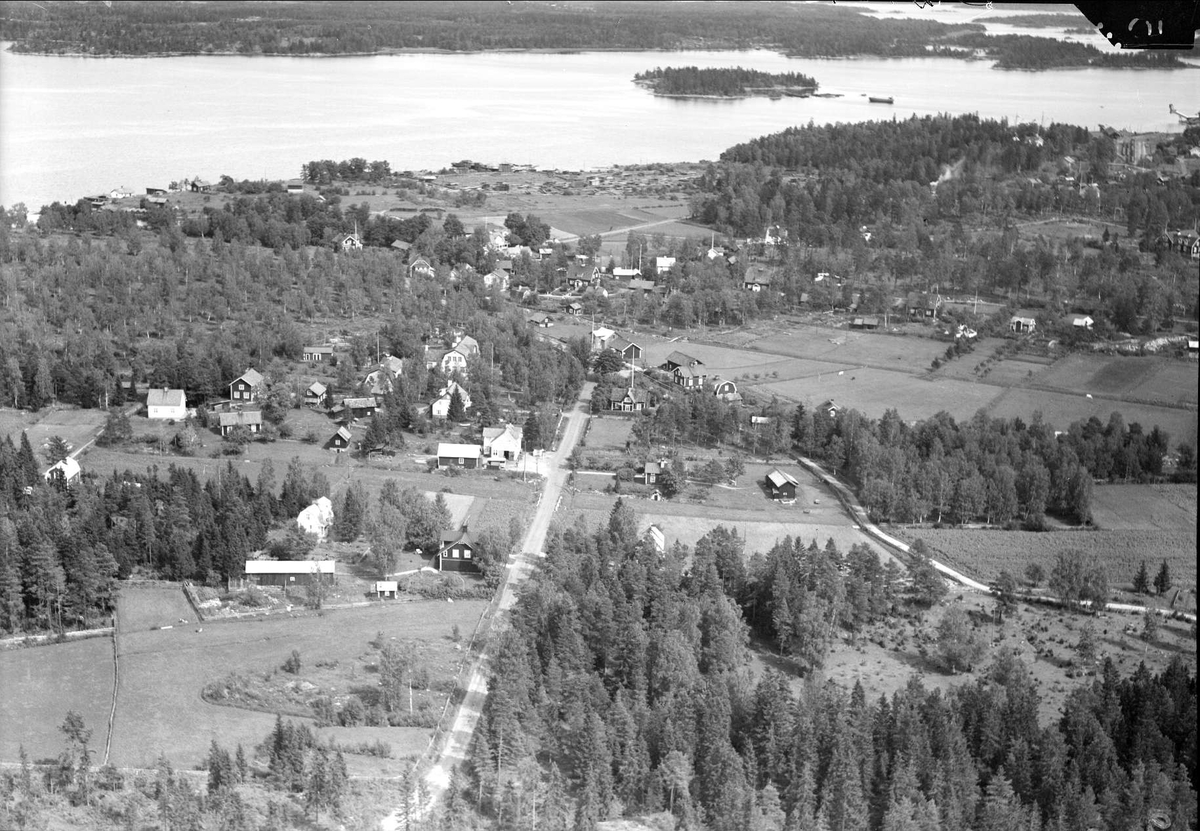 Flygfoto över Hargshamn, Hargs socken, Uppland 1936