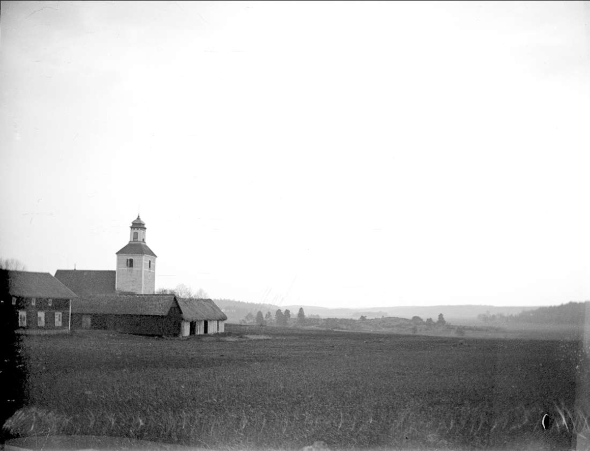 Landskapsvy med Närtuna, Närtuna socken, Uppland 1918