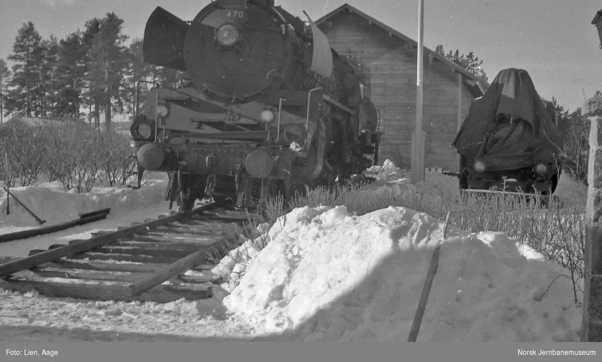 Damplokomotiv type 49c nr. 470 flyttet til Norsk Jernbanemuseum