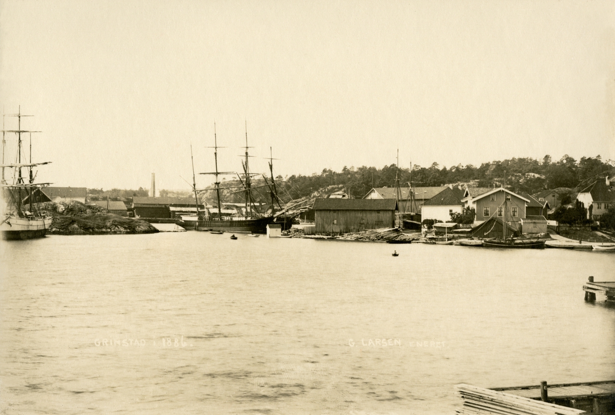 Grimstad i 1886.
