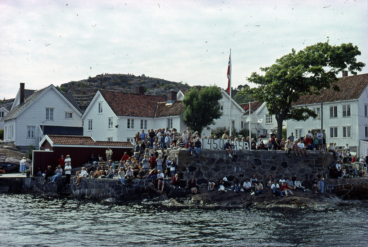 Publikum under regatta i Horten på 1990-tallet