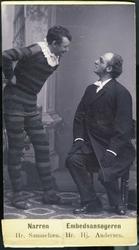 Portrett av skuespilleren Marguido Samuelsen utkledd som nar