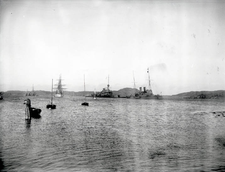Örlogsbesöket i Marstrand.18-24 juli 1923. 4 st. Kopierade.