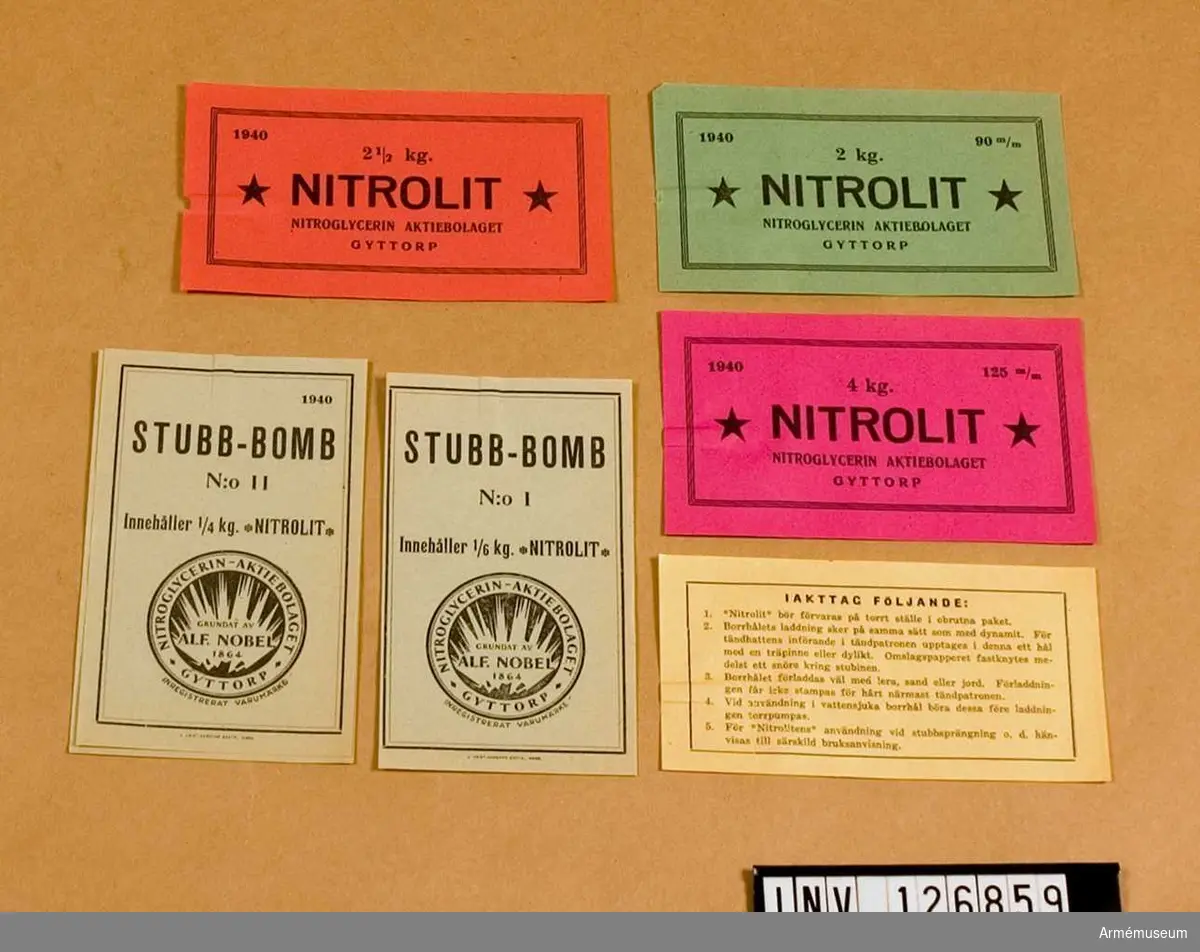 "Nitrolit", div. "Stubb-bomb" etc.