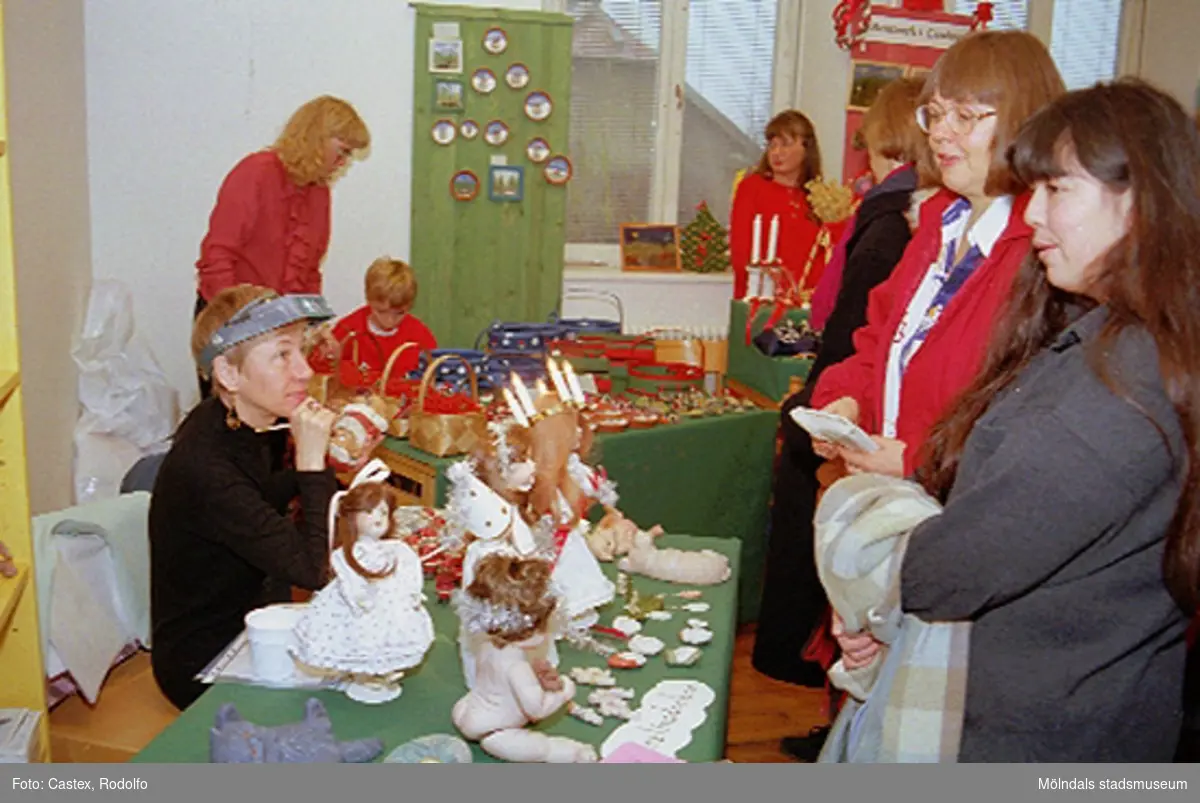 Julmarknad på Mölndals museum 1994-12-03.