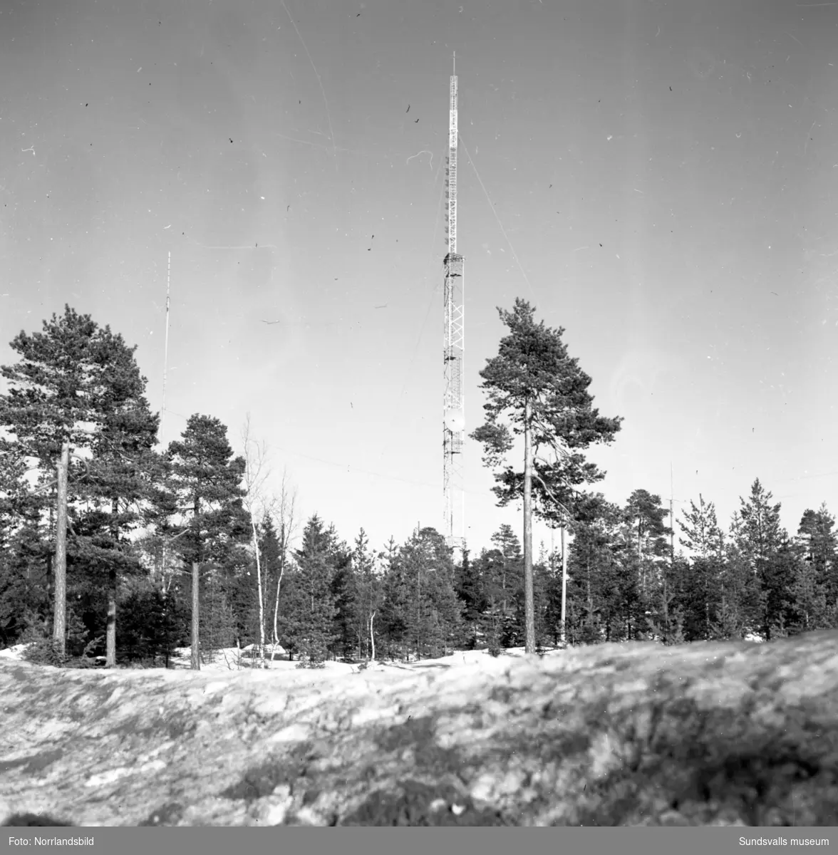 TV-mast och station på Södra berget i Sundsvall.