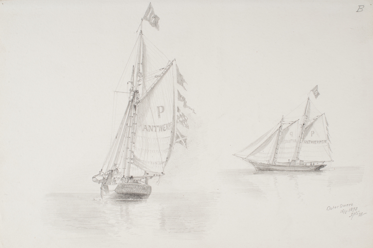 Lotsbåten “ Antwerpen “ Outer Oarers, 1893.