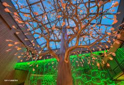 Treskulpturen som er det sentrale elementet i Norsk Skogmuse