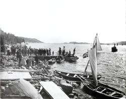 Feltmanøvren 1899, Kongens besøk i Skjebergkilen