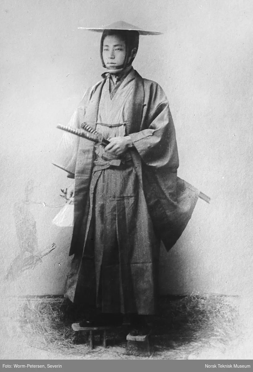 Samurai før omveltningen i Japan.