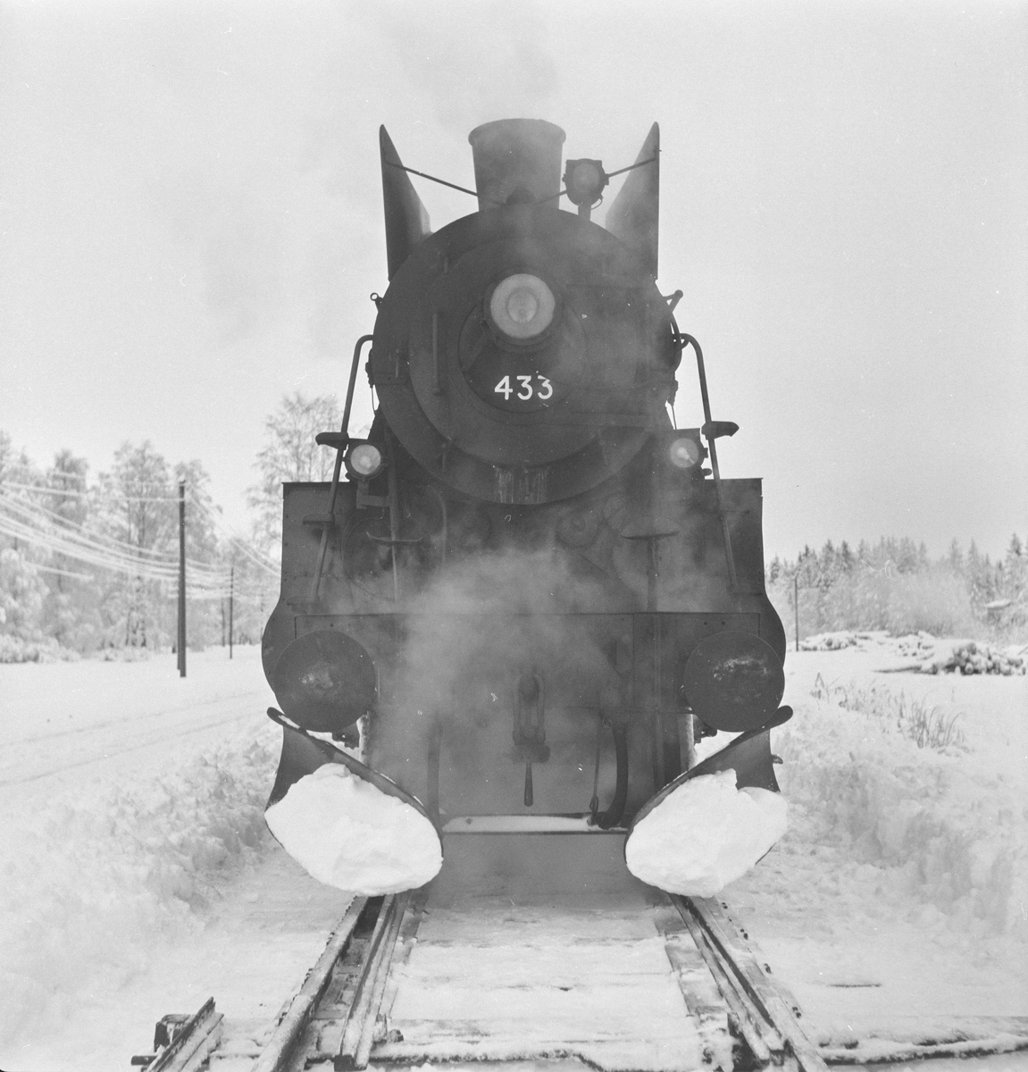 Damplokomotiv 26c nr. 433 under opphold på .