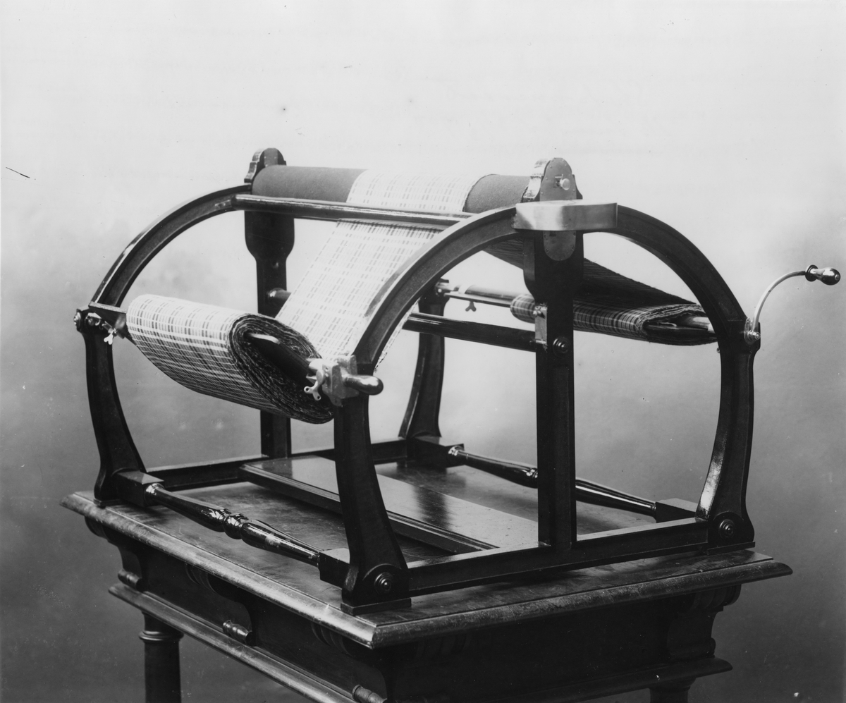 Rullmaskin för klänningstyger. A.B. Sirius den 31 mars 1900.