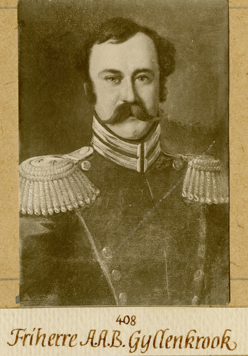 Porträtt av Axel Adolf Bror Gyllenkrook, officer vid Andra livgardet.