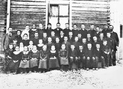 Fjuk skole i Blaker ca. 1898