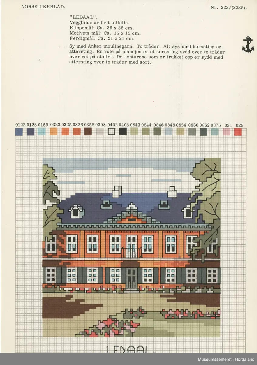 Broderte motiv av norske landemerke.