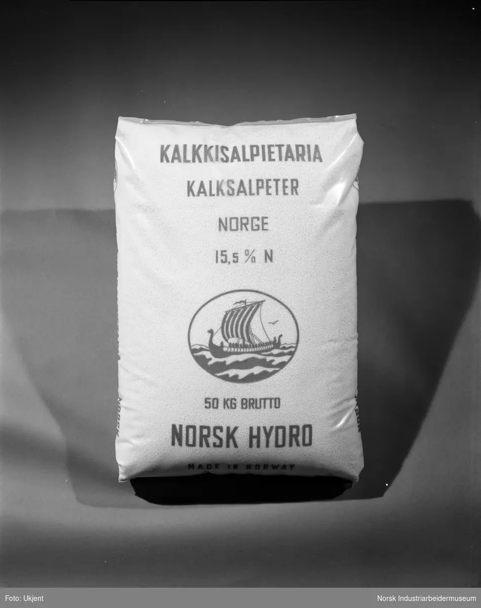 Kalksalpeter-sekk for finsk marked.