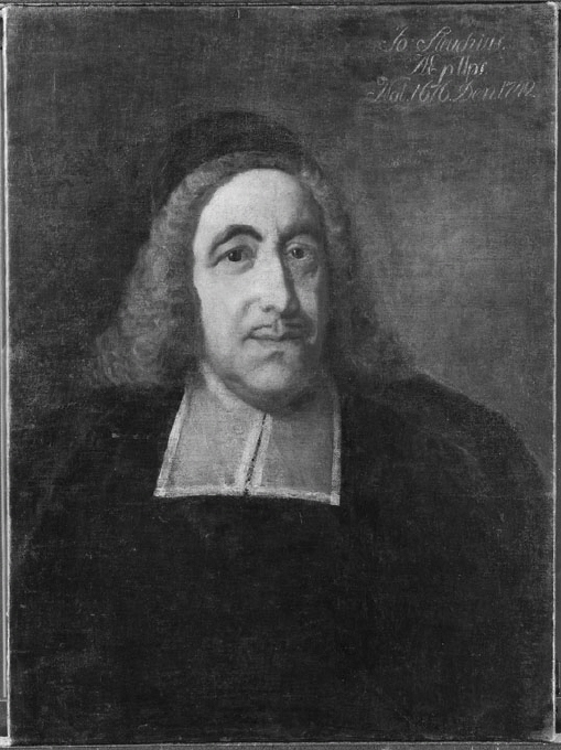 Jöns Steuchius, 1676-1742, ärkebiskop, professor, gift med 1. Elisabeth Spegel, 2. Ulrica Eleonora Franc
