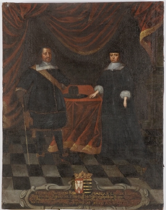 Fredrik III, 1597-1659, hertig av Holstein Gottorp Maria Elisabet, 1610-1684, prinsessa av Sachsen