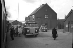 Ulsberg stasjon, hvor reisende stiger om til buss til Tynset