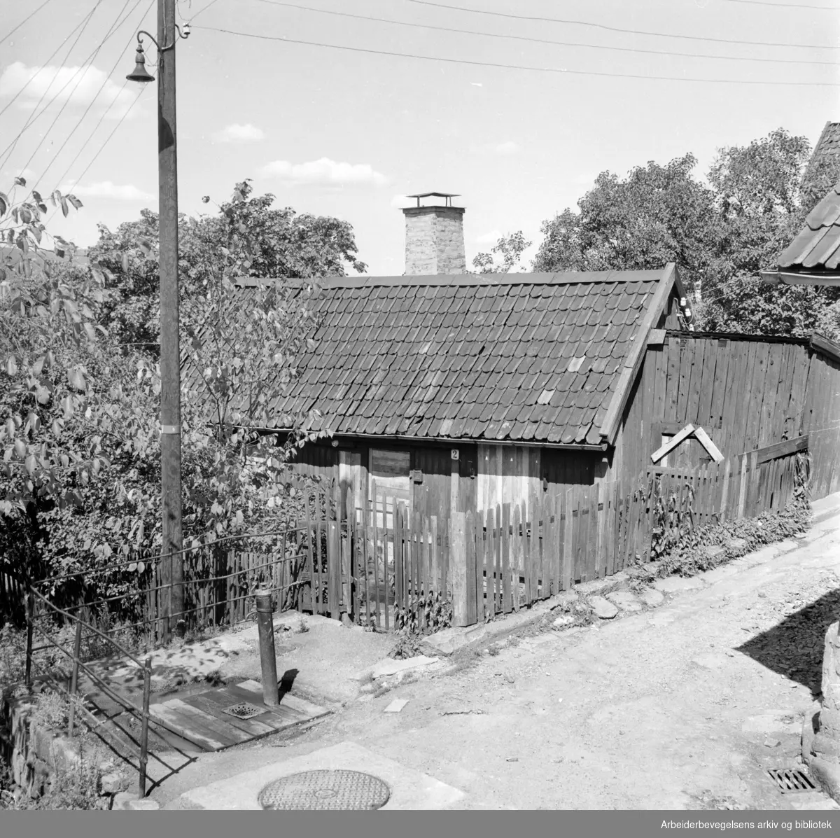 Flisberget 2.Gjenreist på Norsk Folkemuseum .Juli 1959