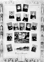 Repro av fotomontasje, som viser prester ved Tingvoll kirke,